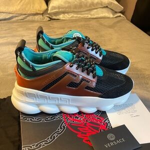 Authentic Versace chain reaction sneakers